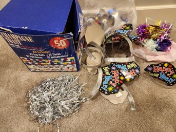 Large Lot Of Unused New Years Eve Party Hats, Noisemakers