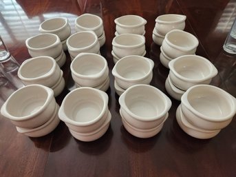 Lot Of 32 Stoneware Soup Crocks, Bowls