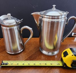 2 Stainless Steel Pitchers