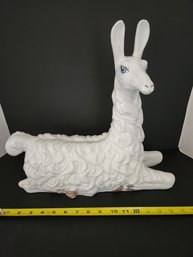 Large Ceramic Llama, Made In Italy