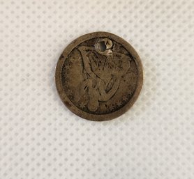 (Lot SW18) Silver Dime Coin With Hole Punched