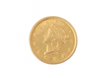 (coin Lot #SD50)  1852 Liberty Gold Dollar $1, Regular Strike