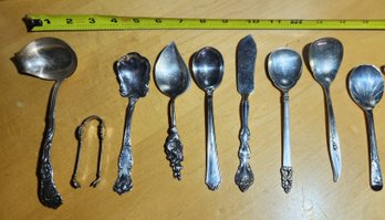8 Silver Plate Serving Spoons, Ladles, Various Types