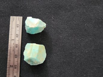 Lot SD725-20 Two Raw, Uncut Amazonite Stones, Loose Minerals, Jewelry