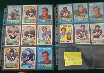 NFL Card Lot #4: Chicago Bears, 1970's Topps Vintage Football Cards, Butkus, Sayers, Percival