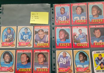 NFL Card Lot#9 1970's Colts Vintage Topps 15 Cards, Football, Unitas