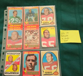 NFL Card Lot #19: 12 Vintage Patriots Cards From 1970's Topps Football, Sports