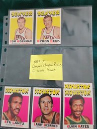 NBA Card Lot #3: 14 Vintage Basketball Cards From Late 1960's, Early 1970's, Topps, Sports