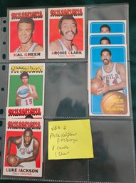 NBA Card Lot #4(7,8):  11 Vintage Basketball Cards From Late 60's Early 70's, Topps, Sports