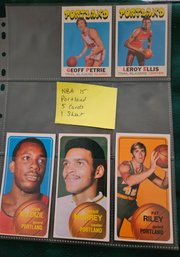 (1516) NBA Card Lot #8: Eight Vintage Topps Basketball Cards From Late 60's, Early 70's