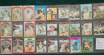 MLB Card Lot #1: 26 Athletics A's Baseball Cards From 60's And 70's, Topps