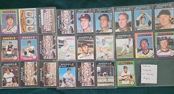 MLB Card Lot #2: 26 Angels Baseball Cards From The 60's And 70's, Topps, Sports