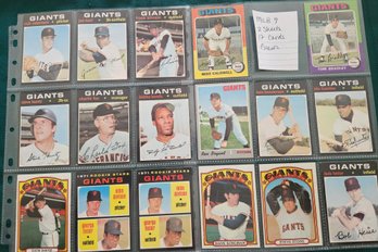 MLB Card Lot #9:  17 Giants Baseball Cards From 60's And 70's, Topps