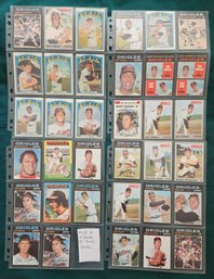 MLB Card Lot #12:  35 Orioles Baseball Cards From 60's And 70's, Topps