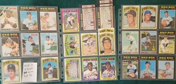 MLB Card Lot #18:  30 Red Sox Baseball Cards From The 60's And 70's, Topps