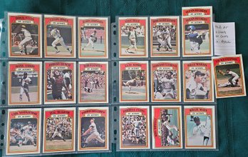 MLB Card Lot #25:   20 In Action Topps Baseball Cards From Late 60's And Early 70's, Varies