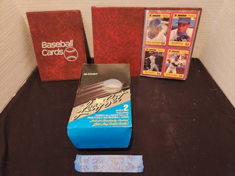 Lot 55: Leaf 1991 MLB Baseball Series 2 Card Sets, Unopened, Jimmy Dean Promo Cards With Albums
