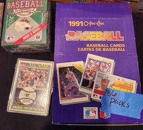 79, Lot 4: 1991 O-Pee-Chee, Upper Deck Authenticket Baseball Cards, Set, 1990