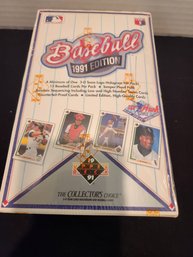 79, Lot 3: 1991 Upper Deck Series 1 MLB Baseball Card Set, Factory Wrapping, NIB, Jones, Ryan, Griffey Jr.