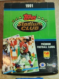 (Lot 15-10) 1991 Topps Stadium Club NFL Football Set, Wax Packs, Unopened
