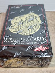(Lot 15-16)  Leaf Baseball MLB Puzzle Cards In Factory Wrap, NIB Complete Set, Wax Packs, Rod Carew