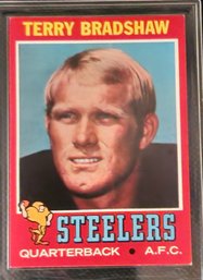 1971 Terry Bradshaw Steelers NFL Rookie Card, Topps, Football