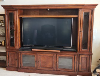 Legends Furniture Media Center, Storage Cabinet, TV Stand, Curio, Entertainment Wall Unit, Lighted