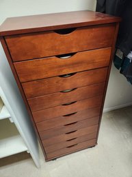 Lingerie Wood Chest Shallow Drawers, Likely Cherry, Soft Close