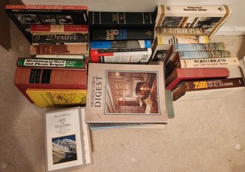 Lot Of Books - Most Vintage, Some 1st Edition, Architectural Digest Magazines, Variety Genres