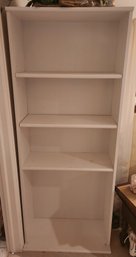 Pair - 2 White Bookshelves, Part Wood & Composite, Shelving, Storage, Shelf Bookshelf