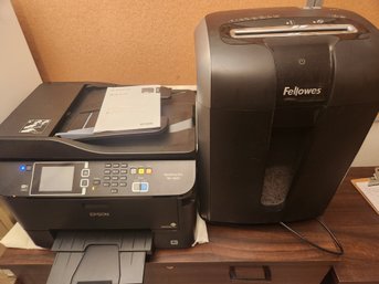 Epson WF 4630 Printer And Paper Shredder, Office Equipment, Tested