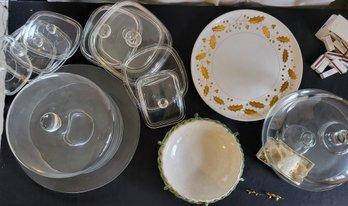 Spare Pyrex Casserole Baking Lids, Platter, Card Holders, Cake Plate Dome,