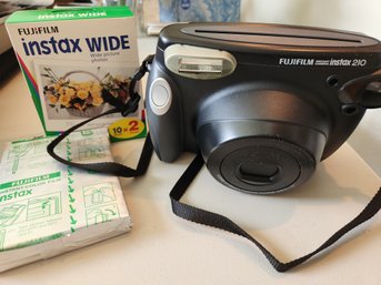 Fuji Instax 210 Instant Wide Photo Camera, With Case