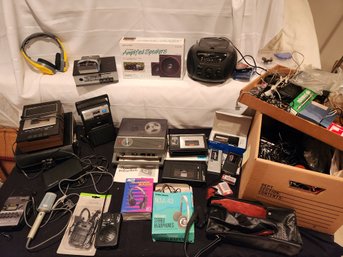 Vintage Audio Electronics: Sony Walkman, Cassette Players, Realistic, Silva Mind Control, Panasonic, Radio