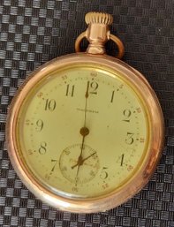 14k, 1901 Antique Waltham American Gold Pocket Watch, 17J, Royal Grade