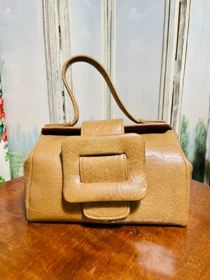 Vintage Handbag With Large Buckle