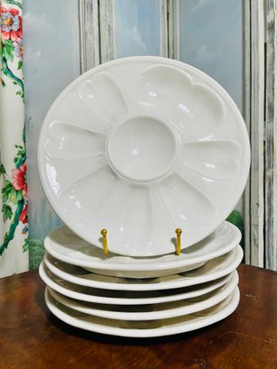 Set Of 6 Vintage Ceramic Artichoke Plates - Made In Italy