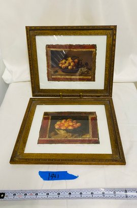 Set Of Framed Original Art Of Peaches