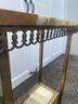 Antique Plant Stand With Marble Top And Shelf.