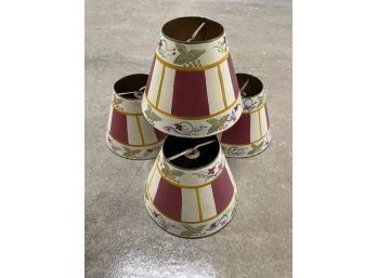 Set Of 4 Tole Chandelier Shades