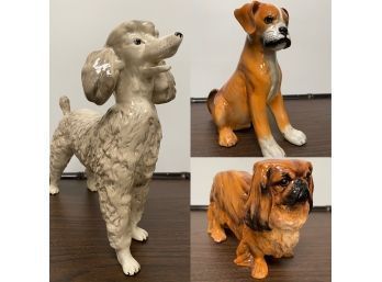Trio Of Porcelain Dogs