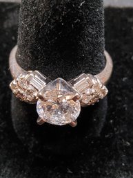 Magnificent Diamond Engagement Ring (14 Karat White Gold)