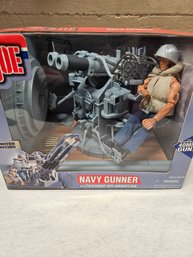 Limited Edition GI Joe Navy Gunner W/ Twin Mount Anti-Aircraft Gun (STILL NEW)