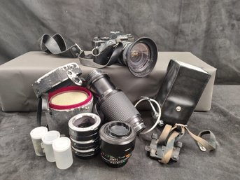Minolta XD-11 Film Camera With Accessories
