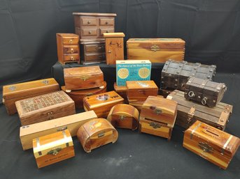 Lot Of Wooden Boxes