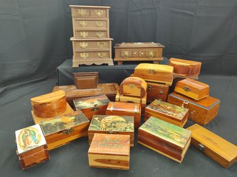 Lot Of Wooden Boxes
