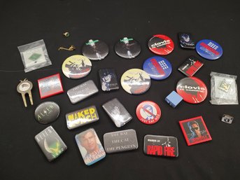 Lot Of Vintage Movie Buttons