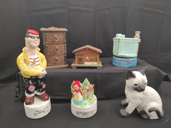 Lot Of Novelty Music Boxes