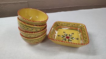 Le Souk Ceramique Plate And Bowls Set