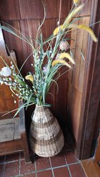 Decorative Basket And Floral Arrangement